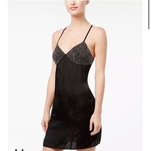 Free people one shooting star black mini dress